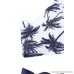 SOLY HUX Women's Palm Tree Print Scalloped Trim Halter Bikini Set Blue#1 B07MKFYD1V